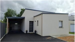 Construction maison plein pied toit monopente 35 Quedillac - Maitre d'oeuvre en Ille et vilaine et Cotes d'armor