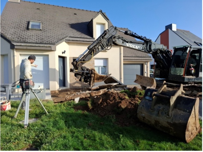 Terrassement de l'extension de la maison 35